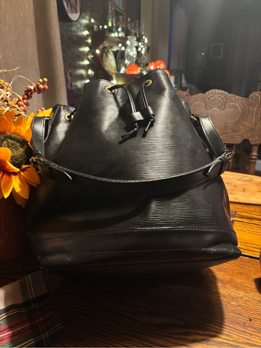 Louis Vuitton Black Epi Leather Noe GM